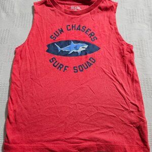 365 Kids Garanimals Boys Red Surt Muscle Tank Top Size 5